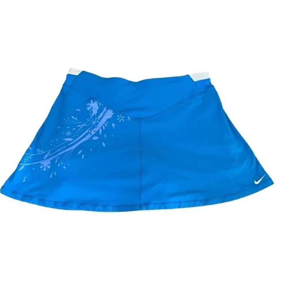 Nike Fit Dry Blue White Floral Active Sporty Tennis Skort SZ S #1257 - Picture 8 of 12